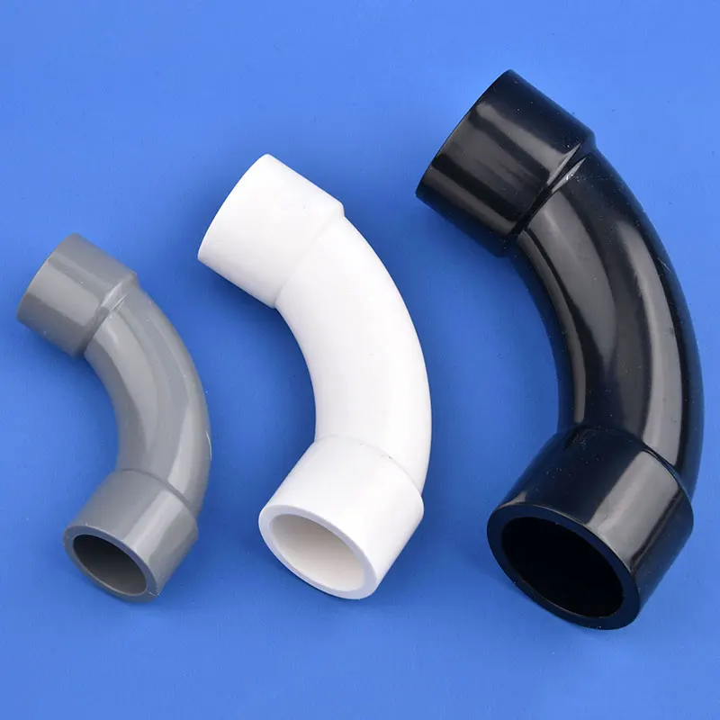 Tubo de PVC, conector de codo de 90 grados, curva de media luna grande, codo de arco grande, adaptador de riego de jardín, accesorios de tubo de tanque de acuario
