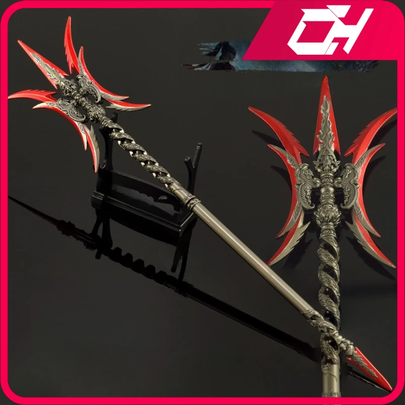 35cm Naraka Bladepoint Game Periphery Weapon Flying Spear Metal Model Ornament Action Decoration Collection Crafts Gifts Toys