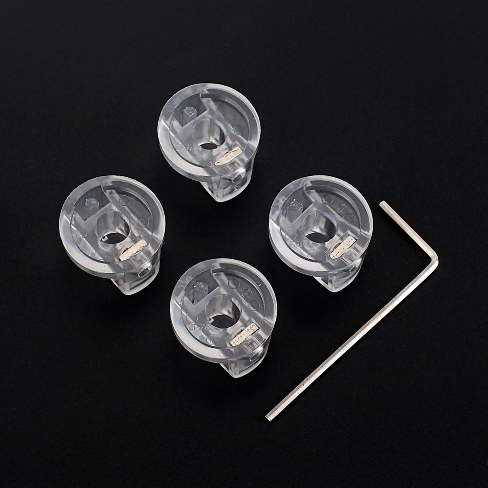 

4 Pcs Audio Button Assembly Wrench Knob Amplifier Volume Guitar Pointer Control Effect Pedal