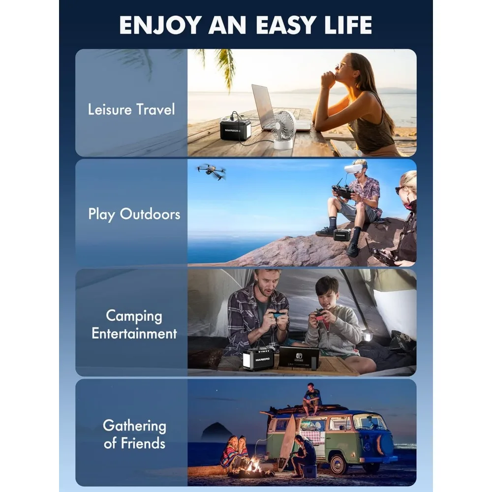 بنك طاقة محمول مع مخرج تيار متردد، شاحن بطارية كمبيوتر محمول بقدرة 24000 مللي أمبير في الساعة، ذروة 120 وات للتخييم في حالات الطوارئ #6