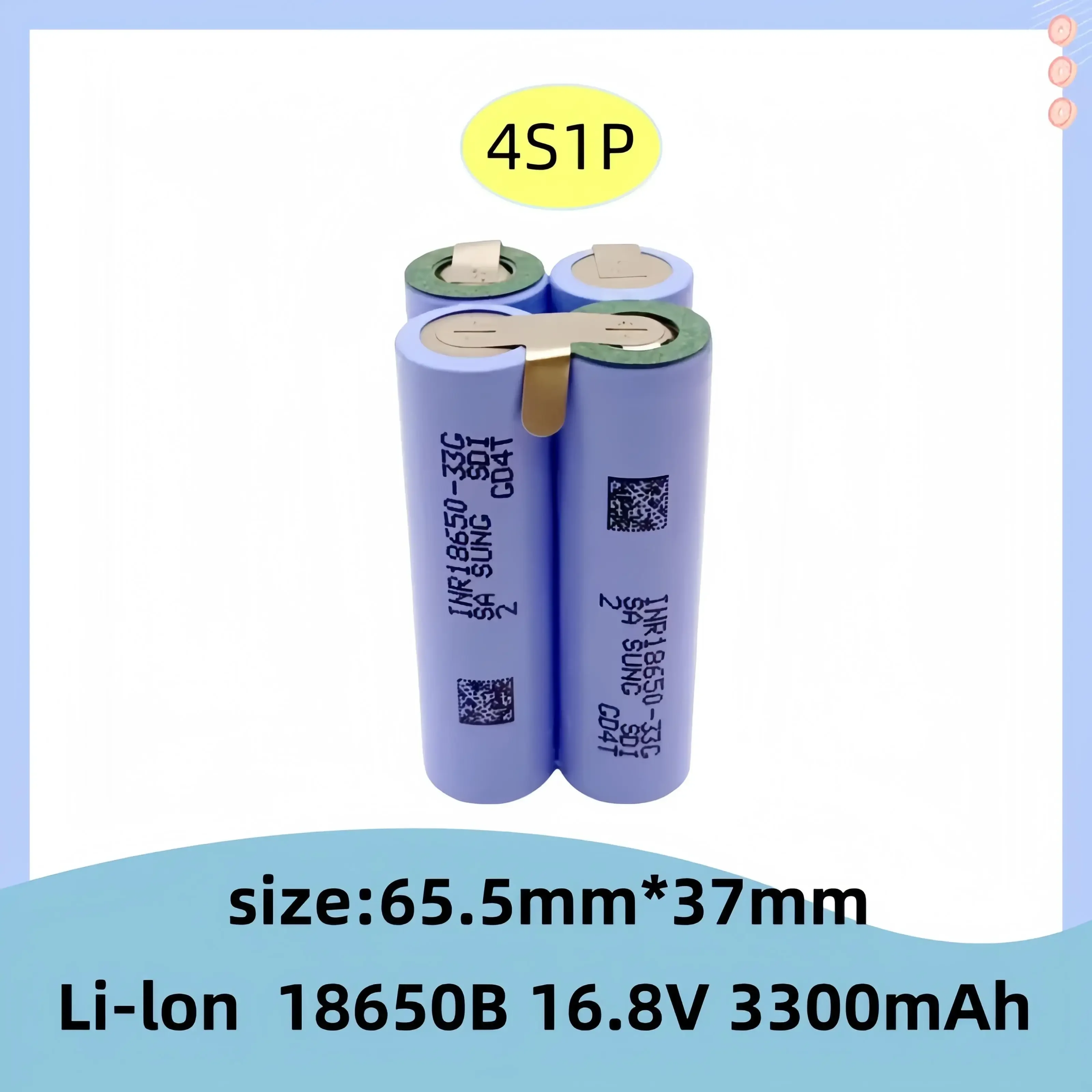 Electric screwdriver rechargeable lithium-ion battery,2s1p 3s1p 3s2p 4s1p 4s2p  5s2p 6S1P18650 33G 12V 16.8V 21V 25.2V 3.7V18650