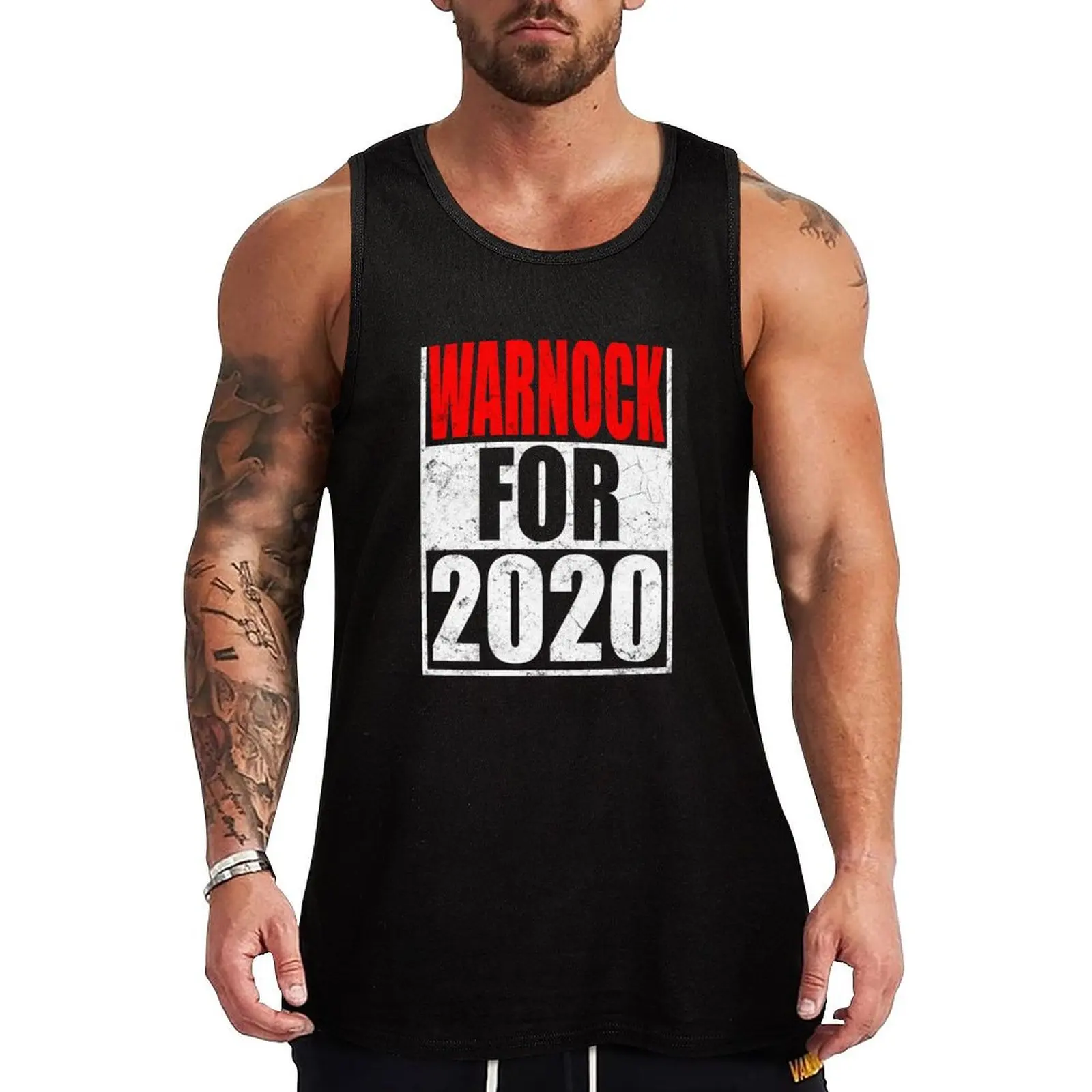 WARNOCK FOR 2020 Tank Top gym shirts gym training accessories gym Men's t-shirts