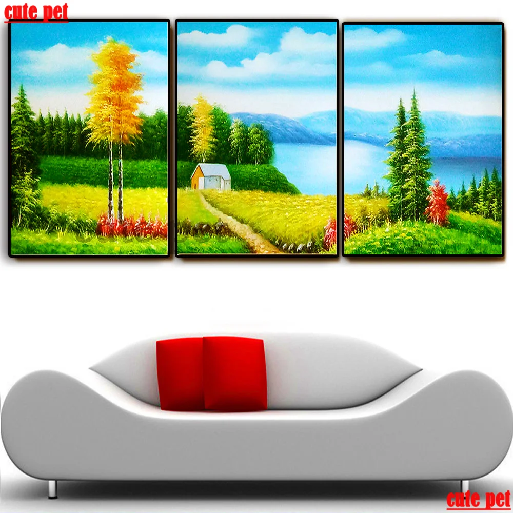 

DIY Diamond Painting Oil painting landscape 5d puzzle Diamond Art Embroidery Mosaic Handmade rhinestone pictures Home Decor