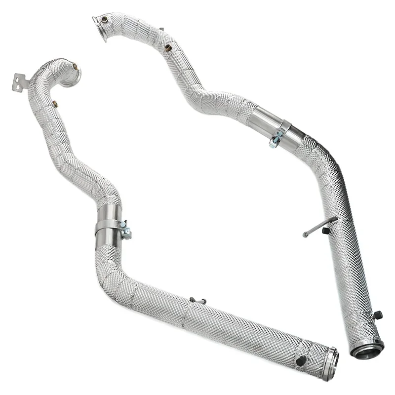 

Car Stainless Steel Heatshield Exhaust Pipe Downpipe For Mercedes-Benz G63 G500 G550 AMG W463A W464 4.0T 2019-2024