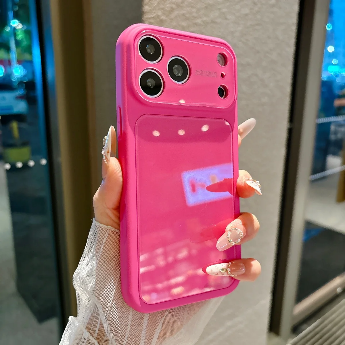 Coque de téléphone antichoc en PC, couleur unie brillante, style Fashion Candy, avec protection d'objectif pour Apple iPhone 17 16 15 14 13 Pro Max