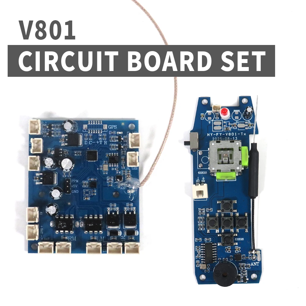 Flytec Official Original V801 RC Fishing Bait Boat Spare Parts Circuit Board Set Receiving Transmitting Board Set