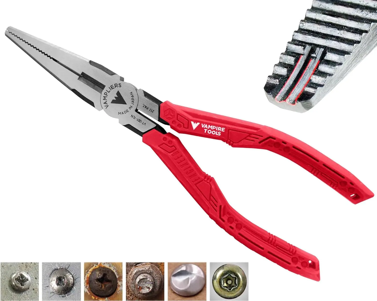 

7,5-дюймовые плоскогубцы-экстракторы для сорванших винтов, сделано в Японии, экономят время при удалении поврежденных крепежных элементов в ограниченном пространстве