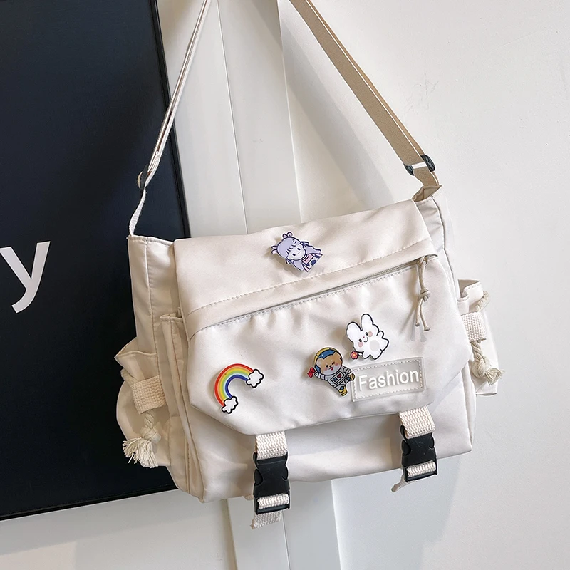 

Solid Color Nylon Simple Shoulder Bags Large Capacity Design Female Bags on Sale 2025 Fashion Spring Versatile Crossbody Bags