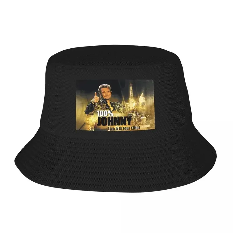 Custom Hallyday Bucket Hat Men Women Fashion Summer Outdoor Sun French Rock Singer Fisherman Cap