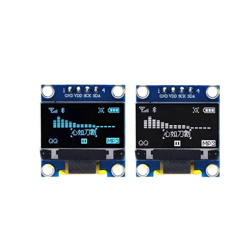 【C】1Pc DIYUSER 0.96 Inch SSD1306 OLED Display 128x64 IIC I2C Serial LCD Screen With White Blue Yellow Colors