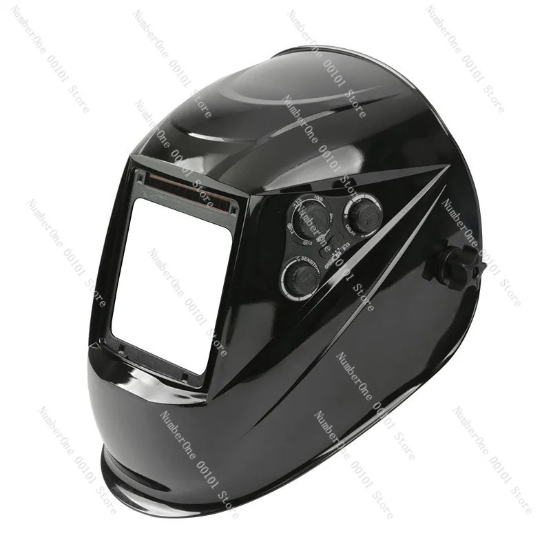 Large-Screen Electric Welding Special Mask,Head-Mounted Argon Arc Welding Worker Safety Protection,Automatic Dimming Welding Cap