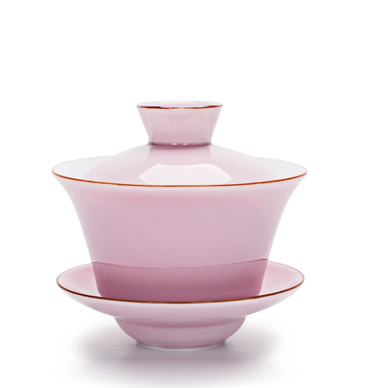 140ml Exquisite Famous Guan kiln tea set Gaiwan,porcelain tea bowl set covered bowl with lid cup saucer China cup bowls