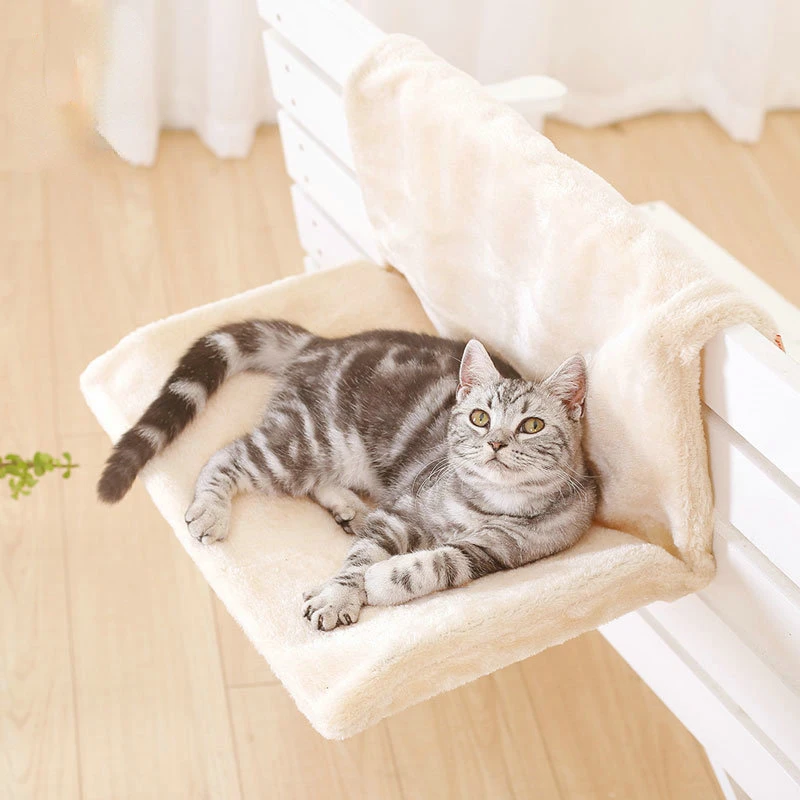 Imagem -04 - Soft Cosy Hammock para Animais de Estimação Pendurado Cat Bed Camas Removíveis Pet Banco do Radiador Kitten Nest Forte Durable Metal Frame Acessórios