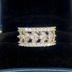 CAOSHI Trendy Brilliant Women Rings Wedding Party Fashion Silver Color Prong Setting Zirconia Jewelry Engagement Accessories