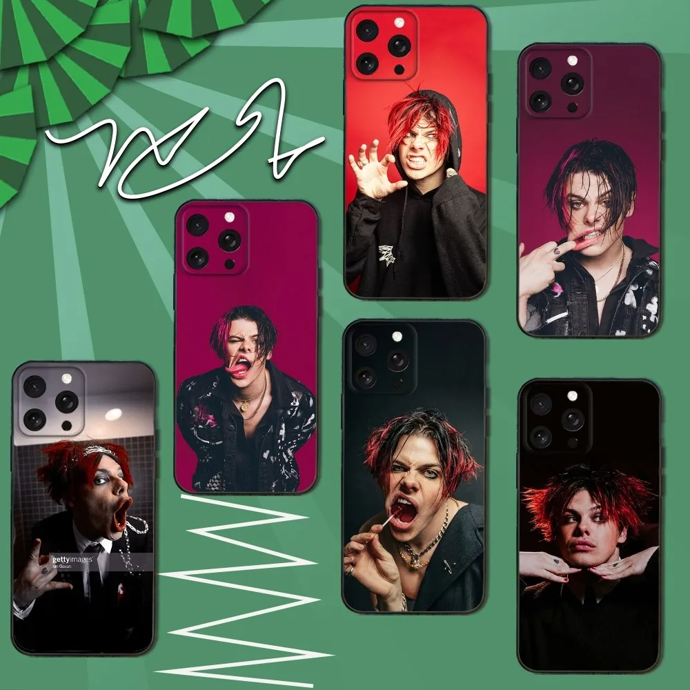 

Singer Y-Yungblud YB Phone Case For iPhone 16e,16,15,14,13,12,11,Pro,X,XS,Max,XR,Plus,Mini Soft Black Cover