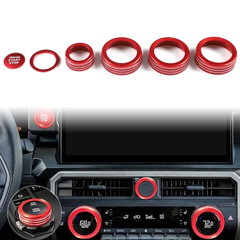 

Декоративное кольцо для регулятора громкости кондиционера из алюминиевого сплава для Toyota Tacoma 2024+