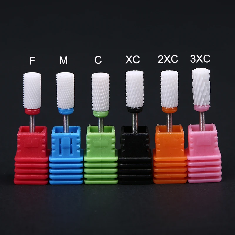 1PC Ceramic Nail Drill Bit For Nails Cuticle Clean Cutter Milling Electric Nail File Manicure Pedicure Ceramic Polish Drill @F-3