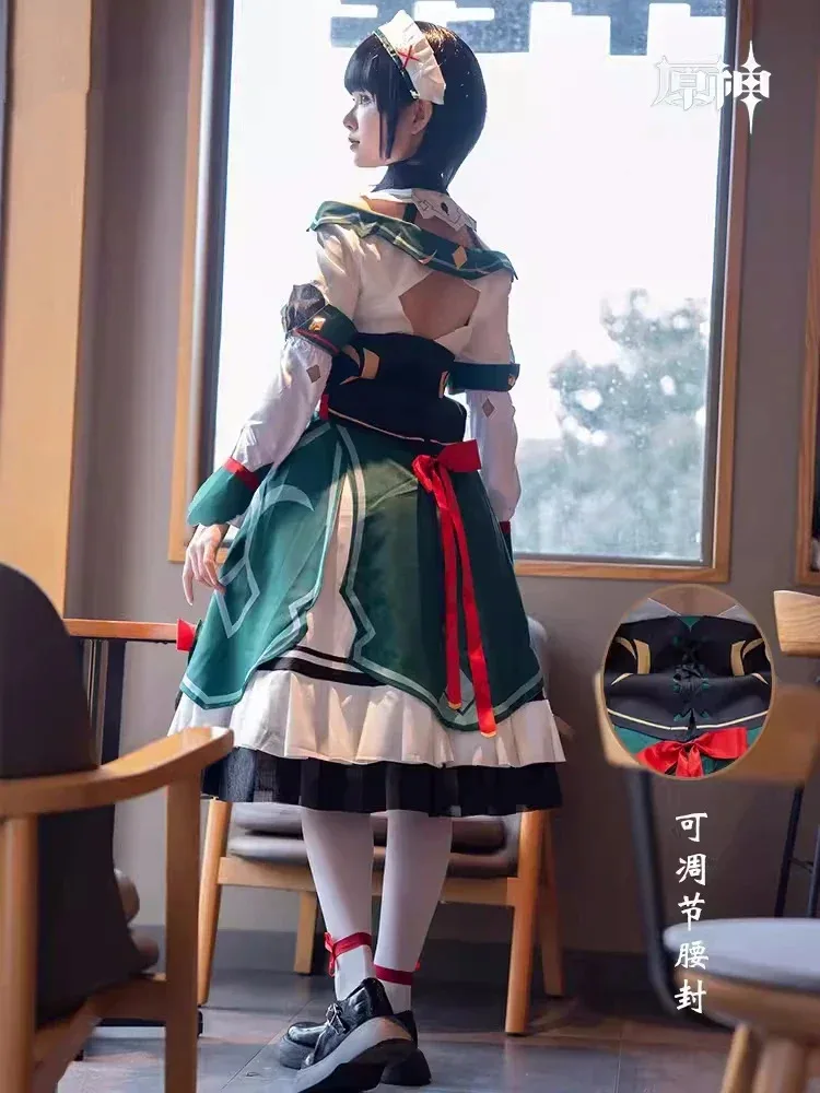 

Nene 2025 игра Genshin Impact Katheryne косплей костюм аниме для женщин и девочек наряд горничной одежда для ролевых игр карнавальный костюм для вечеринки с