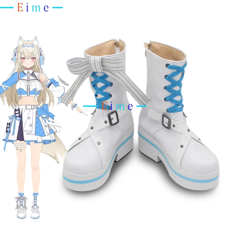 Abyssgard Fuwawa تأثيري أحذية Vtuber تأثيري الدعائم أنيمي اكسسوارات بولي أحذية أحذية من الجلد هالوين كرنفال مخصص #1