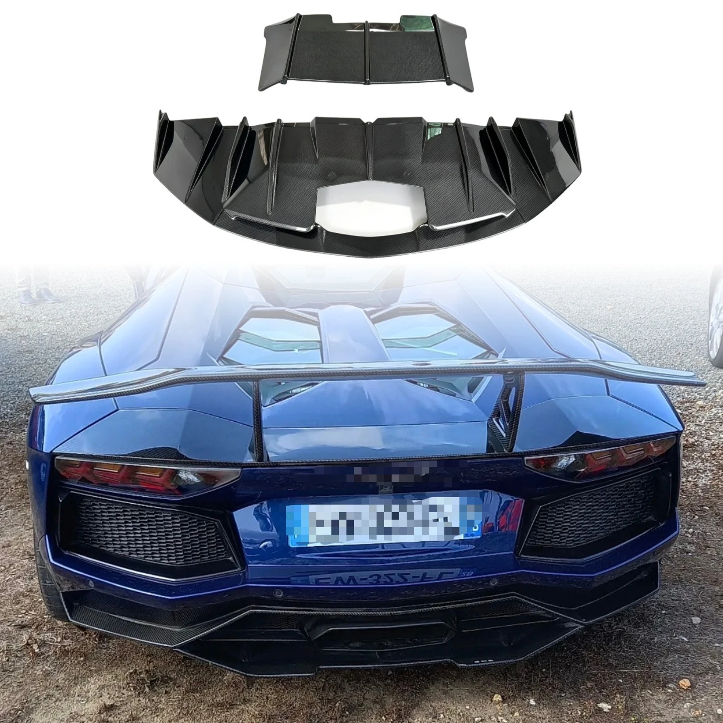 Carbon Fiber Rear Lip for Lamborghini Aventador LP-700 Upgraded DMC