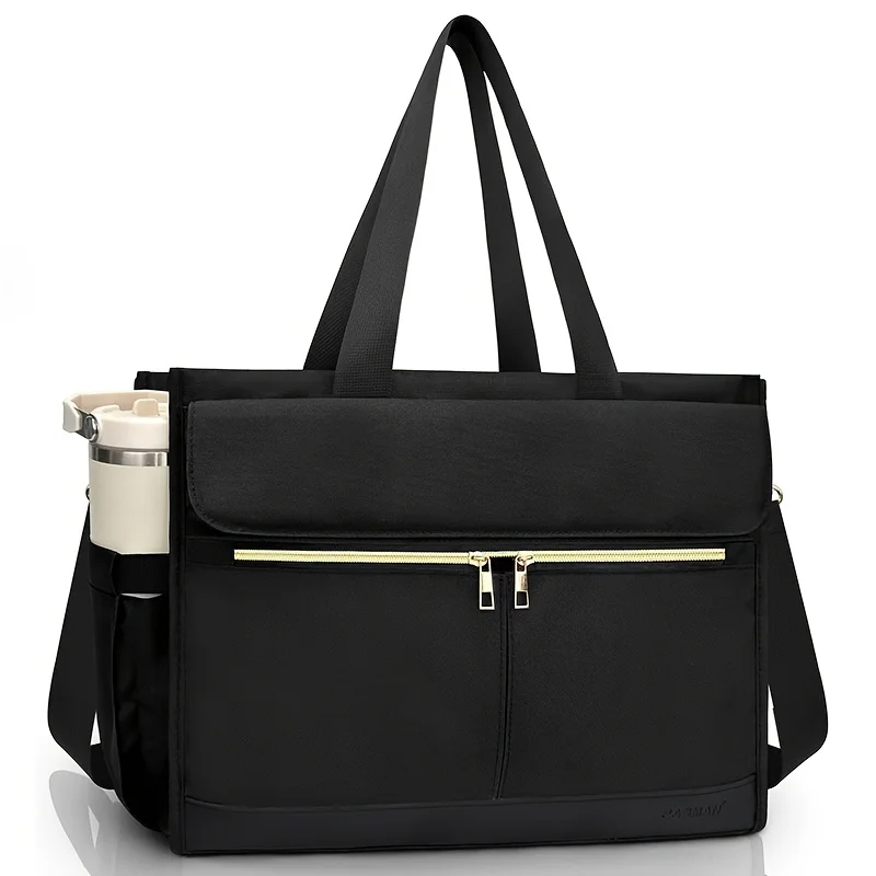 حقيبة حمل غداء معزولة للنساء مع حزام كتف - صندوق غداء مبرد مانع للتسرب من قماش أكسفورد