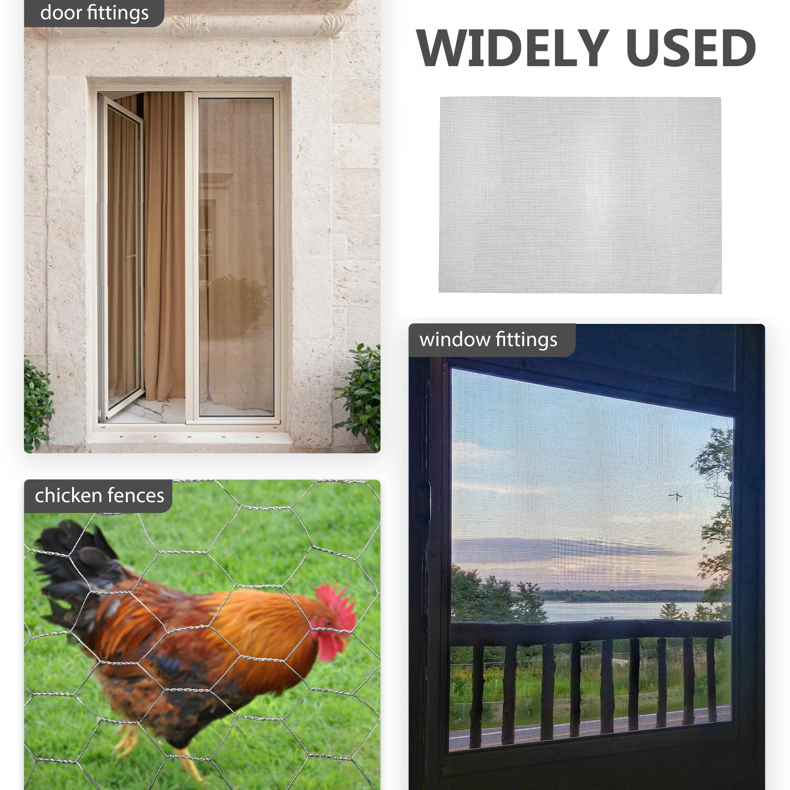 

6pcs Stainless Steel Wire Mesh Garden Netting For Diy Home Projects Filter Ventilation Airflow Fencing Craft Use