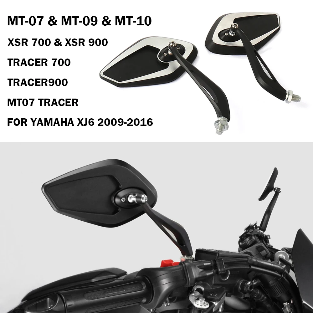 For Yamaha XJ6 XSR700 XSR900 MT-07 MT-09 MT-10 Tracer 700 TRACER 900 Tracer 9 New Motorcycle Rearview Mirror Reflector