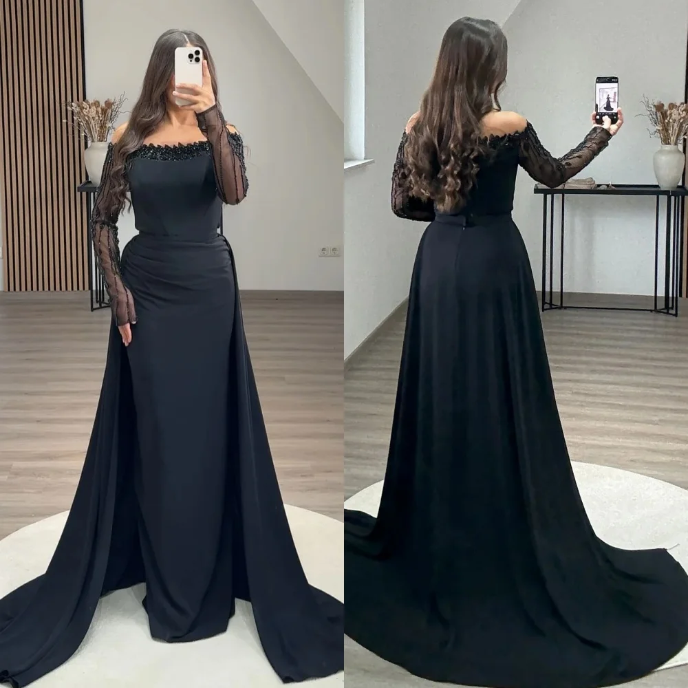 

Прямые длинные платья из джерси с бисером по индивидуальному заказу, женские роскошные вечерние элегантные вечерние свадебные блестки на заказ