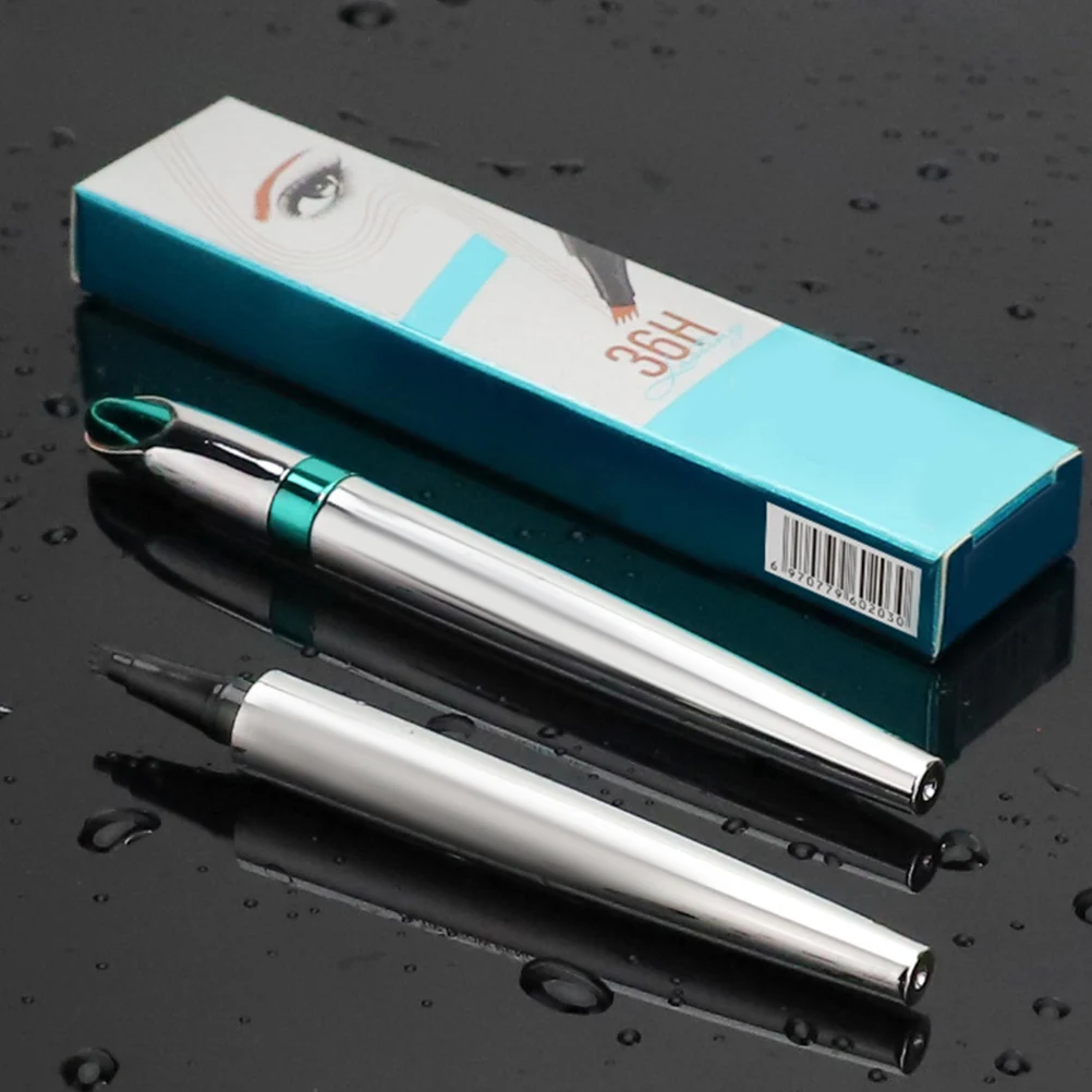 

Waterproof Eyebrow Pen Sweat Proof Thin Tips Dark Brown Plastic Pipe Tool Long Lasting Brow Liquid Makeup Pencils Women Beauty