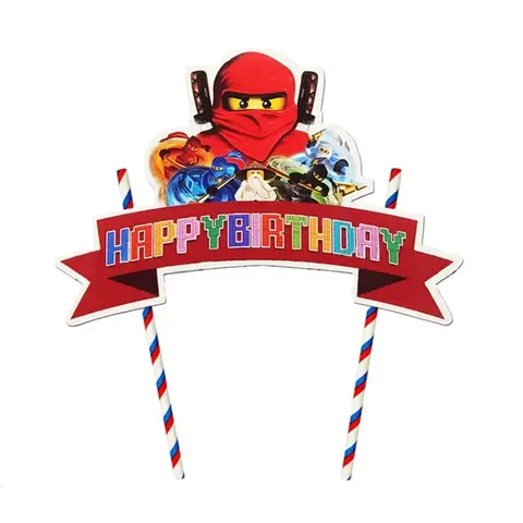 Ninja DIY Happy Birthday Cake Topper For Kids Birthday Cake Decoration