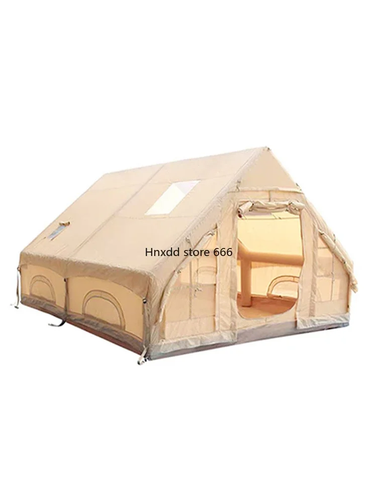 Outdoor automatic inflatable tent double door free to build wind-resistant camping big tent with bold air column