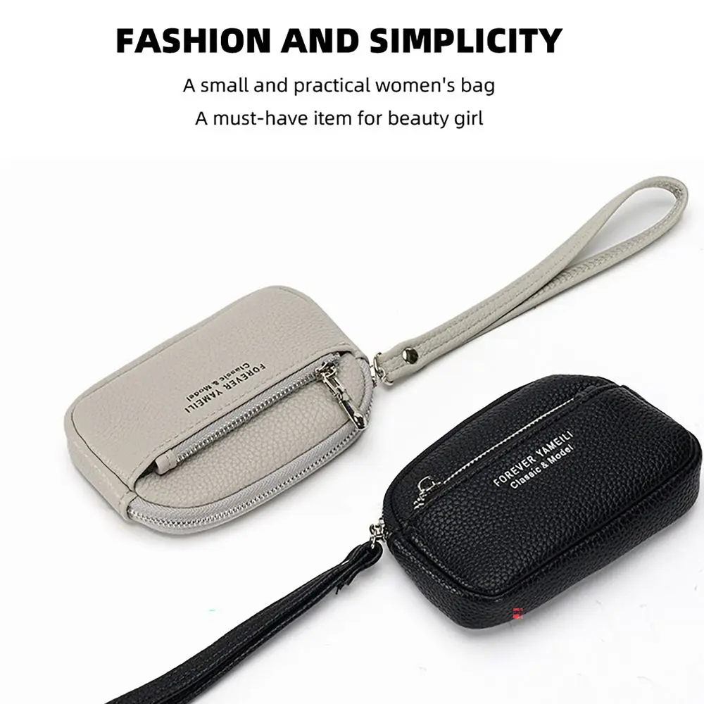 

Portable Softer Leather Money Coin Purse Waterproof Wear-resistant Wallet Money Bag Zipper Pocket Purse Women