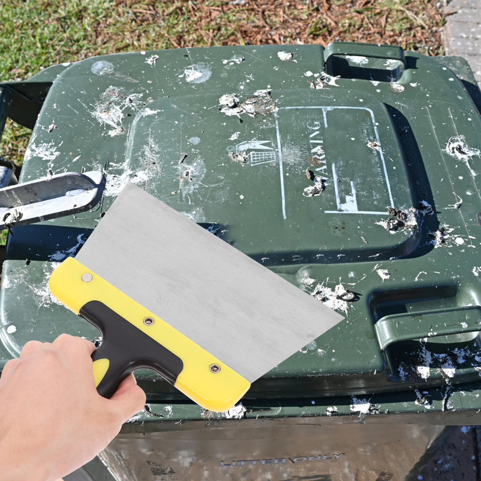 

Pigeon Droppings Scraper Stainless Steel Bird Poop Remover Wide Head Easy Operation Cage Cleaning Tool Quick Convenient