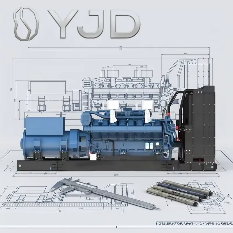 YJD Yuchai 1200kW Water-Cooled Diesel Generator Set 24V Electric Start Silent Type Open Frame Remote ATS 1800 RPM