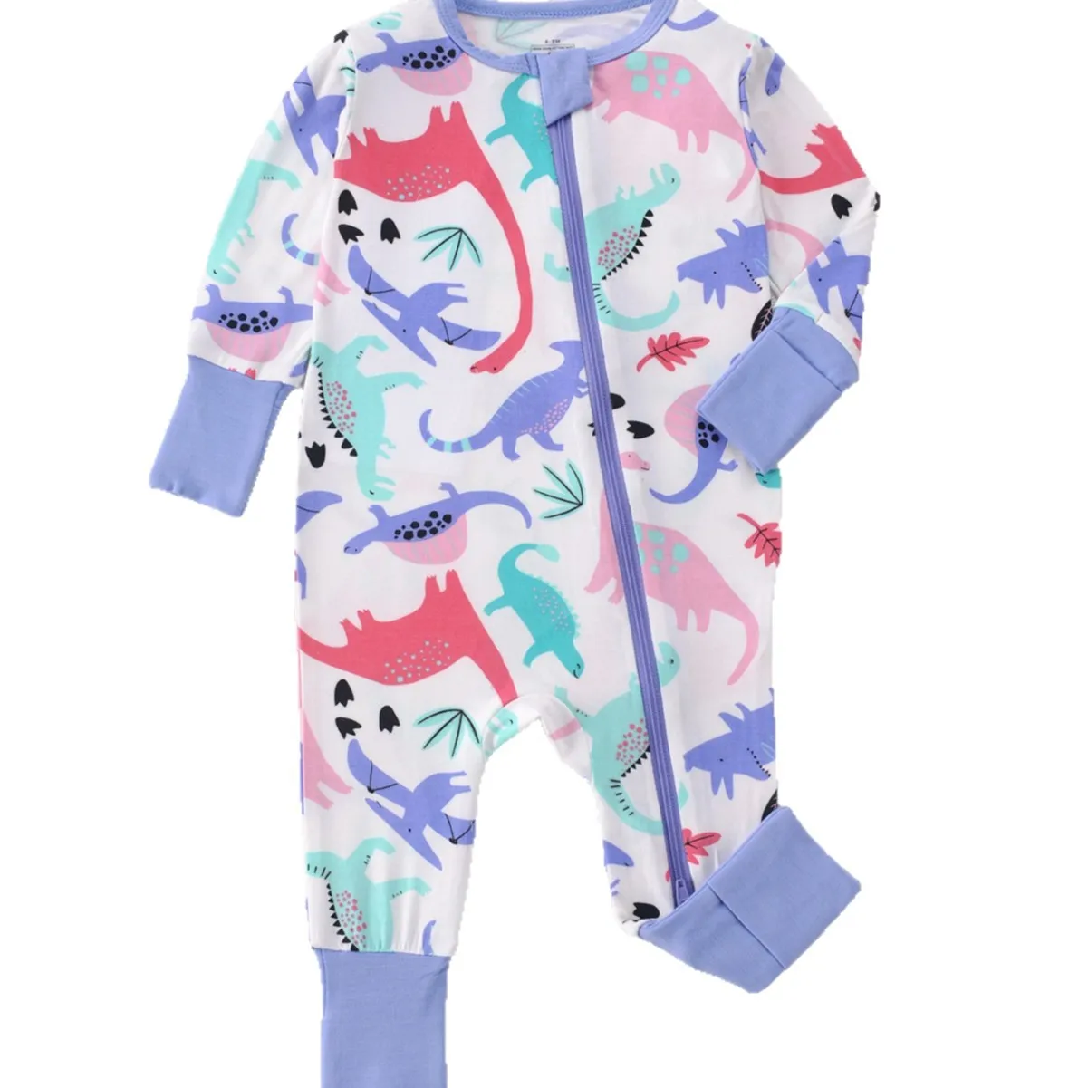Newborn Baby Bamboo Fiber Romper Pajamas Cartoon Print Onesie Long Sleeve Rompers Soft & Cozy Toddler Spring Summer Casual Pjs