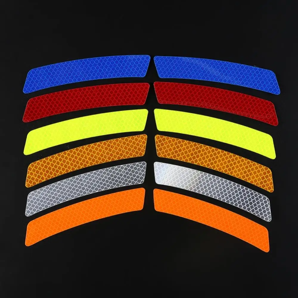 1Pair Car Exterior Accessories Adhesive Reflective Tape reflective strip Emergency sign Reflector Reflective tape Car sticker