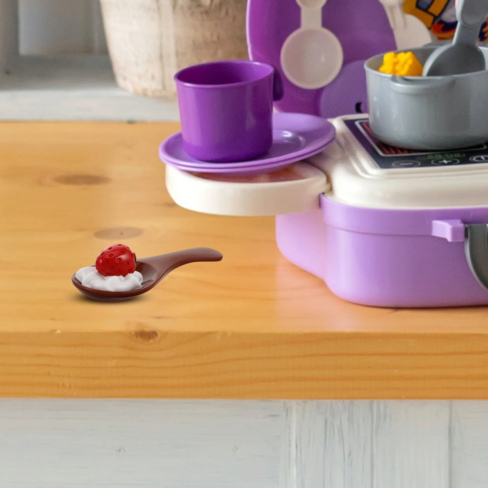 

Simulation Ice Cream Cone Spoon Faux Dessert Display Props Realistic Artificial Ice Cream Home Kitchen Shop Decor