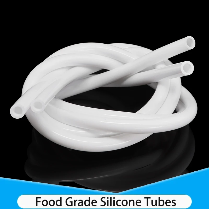 

White ID0.5~32mm Food Grade Silicone Tube Flexible Aquarium Air Irrigation Pipe Water Connector Garden Fish Tank Pond Pump Hoses