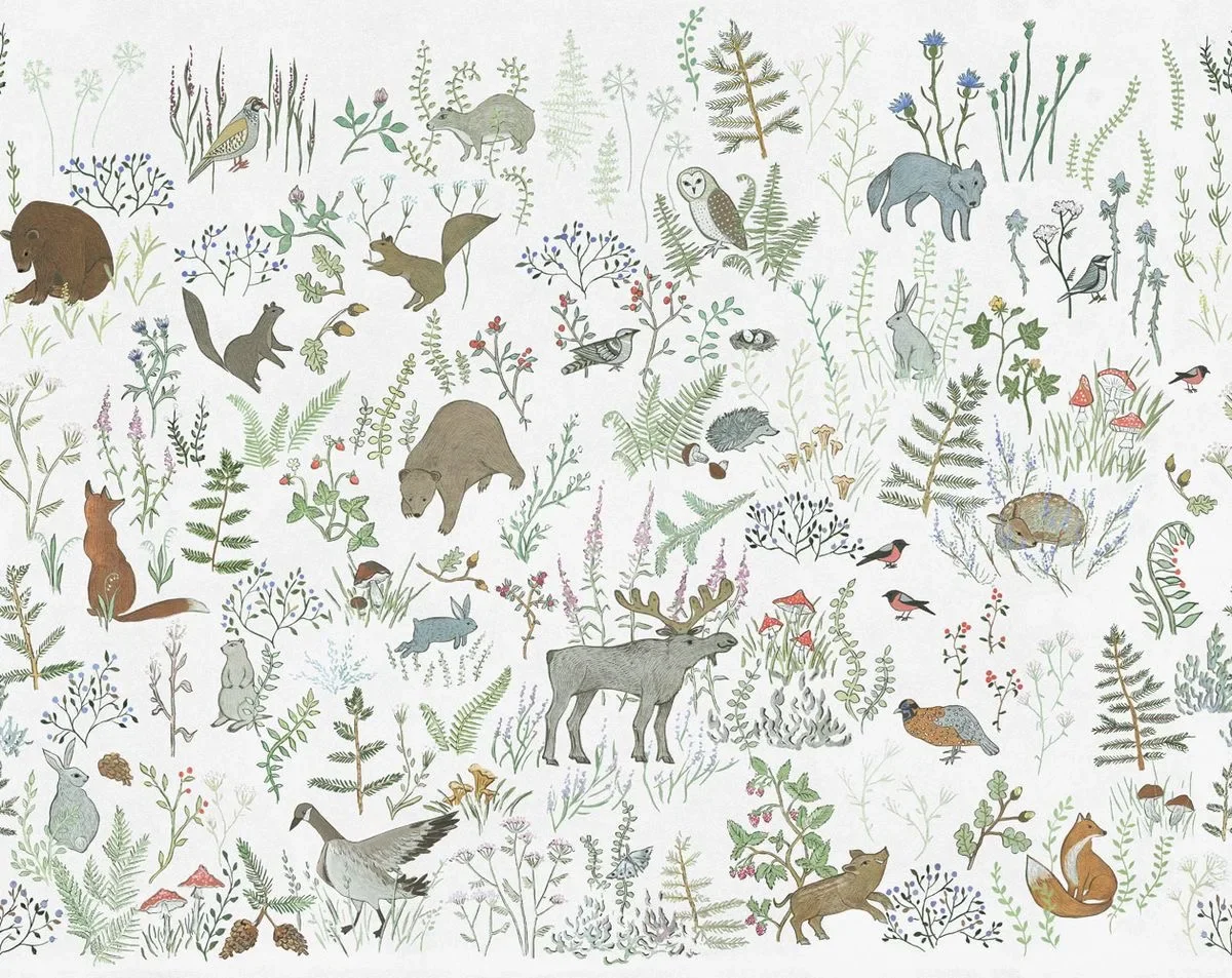 Benutzerdefinierte Tier floral amerikanische Tapete für Kinderzimmer Nordic Jungen und Mädchen Schlafzimmer warme Milu Hirsch Tapete Wandtuch