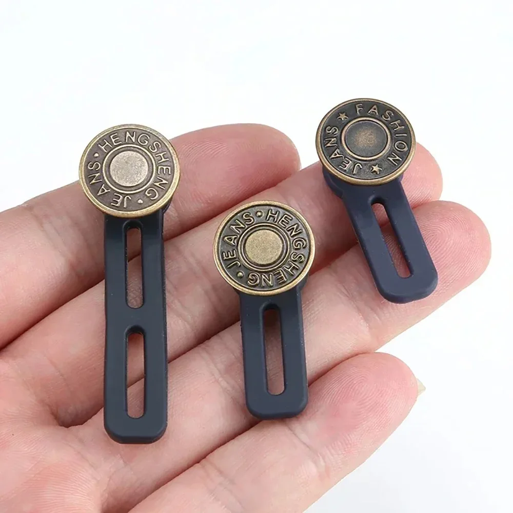 Unisex Retractable Waist & Collar Button Extender Set - Universal Instant Extension Solution for Jeans & Pants