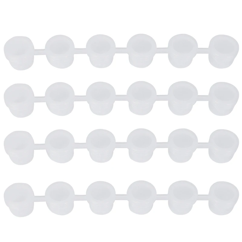 50 Stroken Lege Verfstrips Verf Bekerpotten Doorzichtige Opslagverfcontainers Mini Schilderij Cup Pot 3Ml/ 0.1 Oz