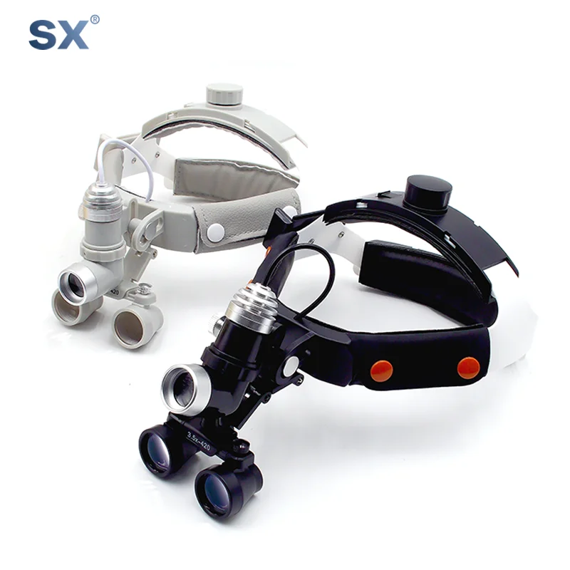 

Dental Loupes 7W LED Headlamp Magnification Binocular 2.5X 3.5X for Dentistry Lab ENT Stomatology Surgical Dental Equipment Tool