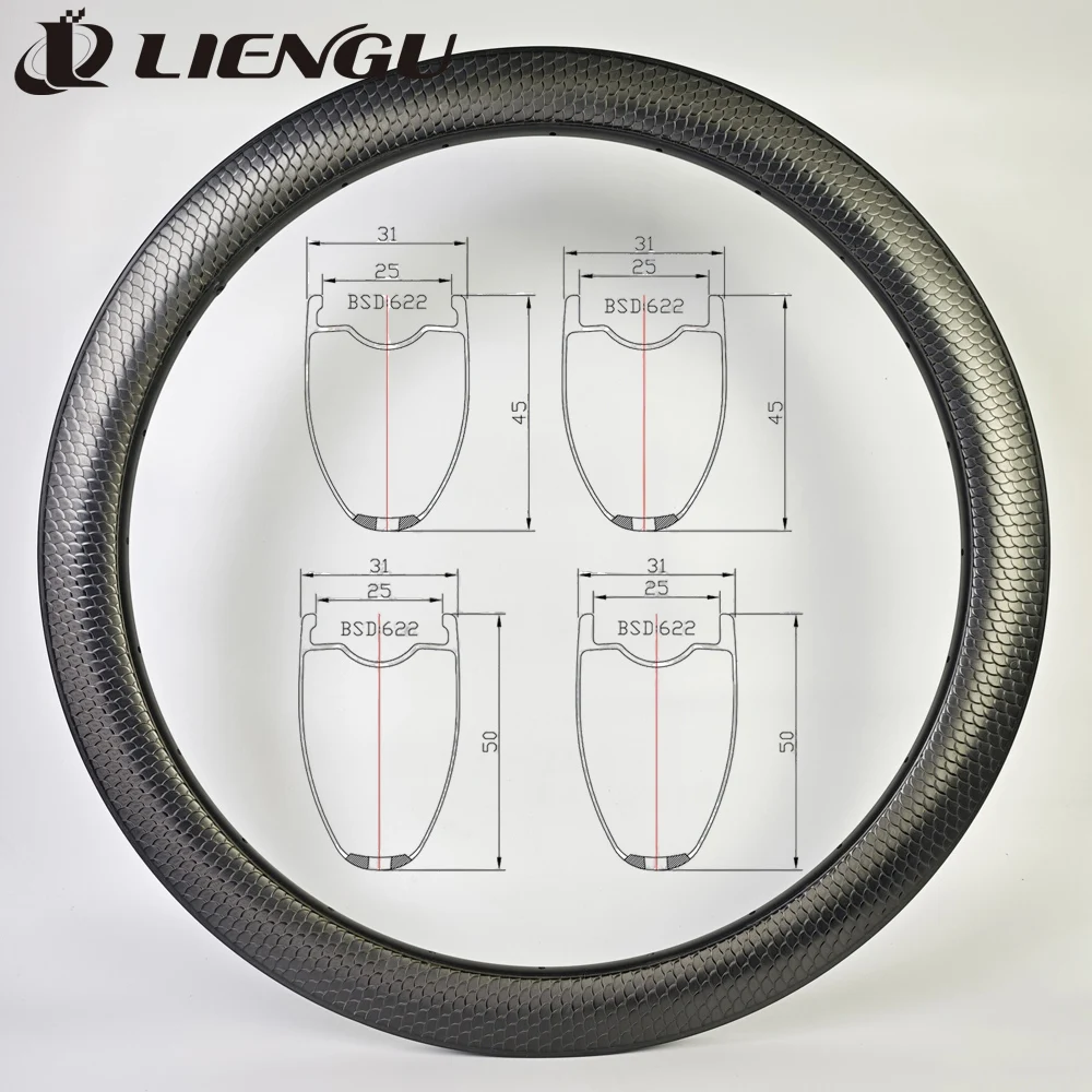 

Карбоновый обод для велосипеда 700C, дизайн Cloud UD, неокрашенный, 24H, глубина 45 мм или 50 мм, ширина 31 мм, T800 T1100, высокотемпературная смола.