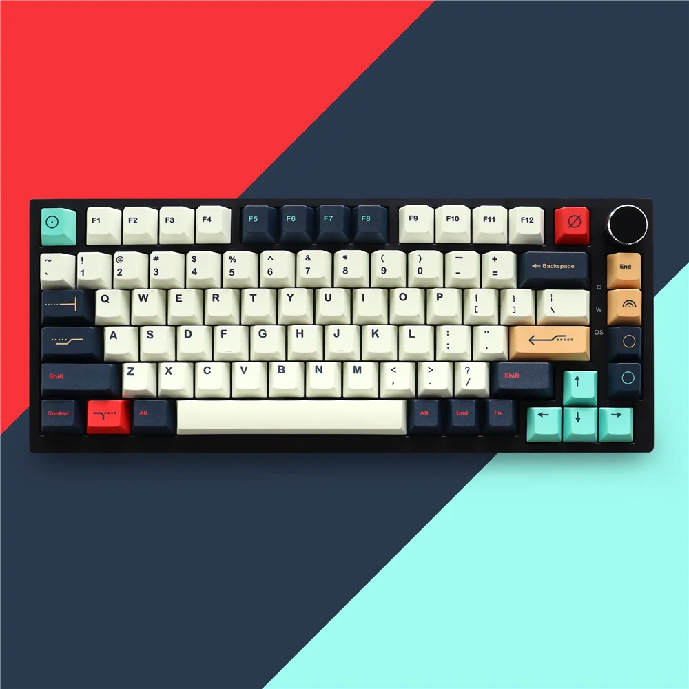 

Metropolis White Keycaps Ergonomic design Dye Sub PBT 129 Keys Cherry Profile for 61/64/104/108 Mx Switch Mechanical Keyboard