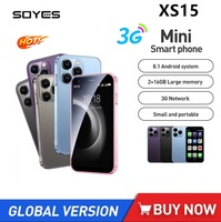 SOYES XS15 Ultra-thin 3.0Inch Smartphone Android 8.1 2GB+16GB,Dual SIM Standby 1000mAh With Play Store Wifi GPS 3G Cell Phones