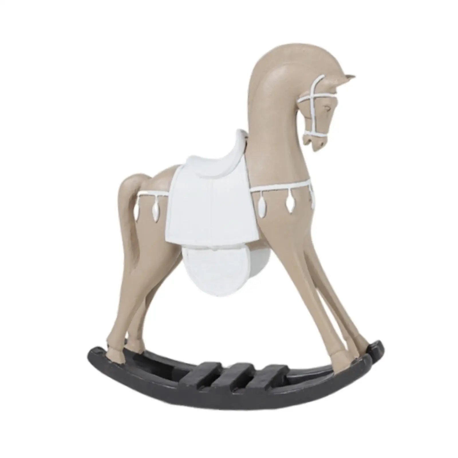 Rocking Horse Statue Decoration Desktop Animal Statue for Centerpiece NightStand Living Room Collection Stylish