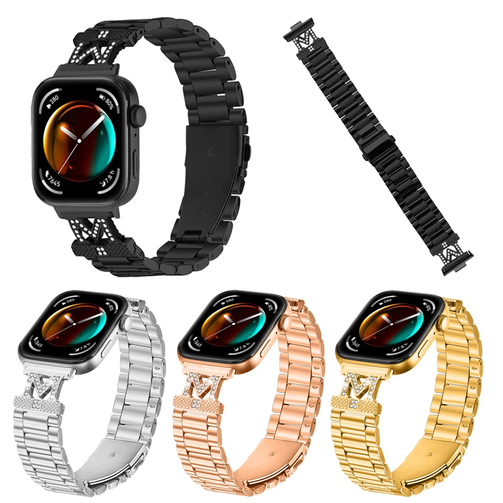 Новый ремешок из нержавеющей стали для Huawei Watch Fit4/4Pro, браслет, умные часы, металлический ремешок для часов для Huawei Watch Fit 3, аксессуары