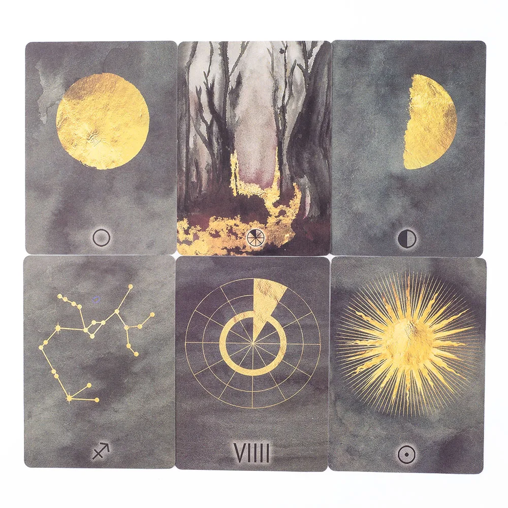 The Living Wheel Astrology Cards 55 Oracle Cards Deck for Fortune Telling and Divination Perfect for Board Games 8.8*6.3cm