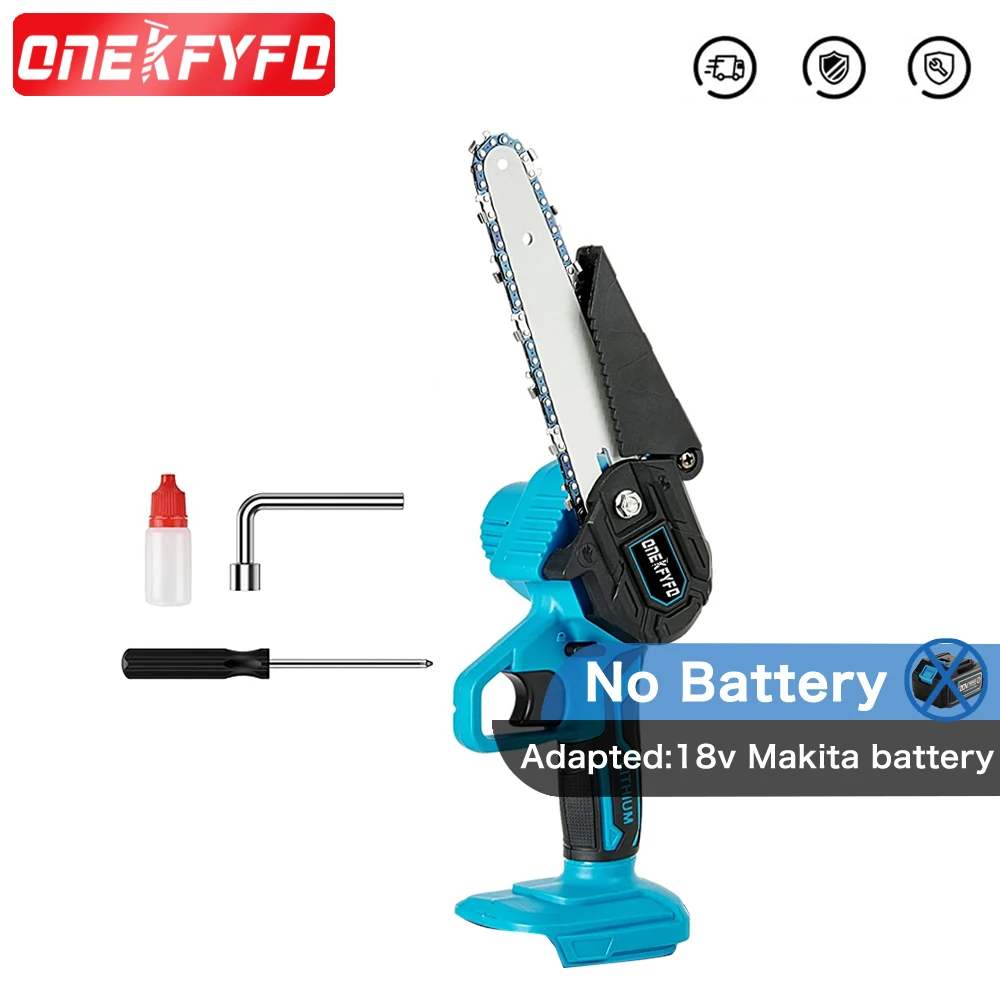 Onekfyfd Polegada Elétrica Portátil Serra Circular de Uma Mão Poda Jardinagem Ferramenta para Trabalhar Madeira para Makita 18v Bateria
