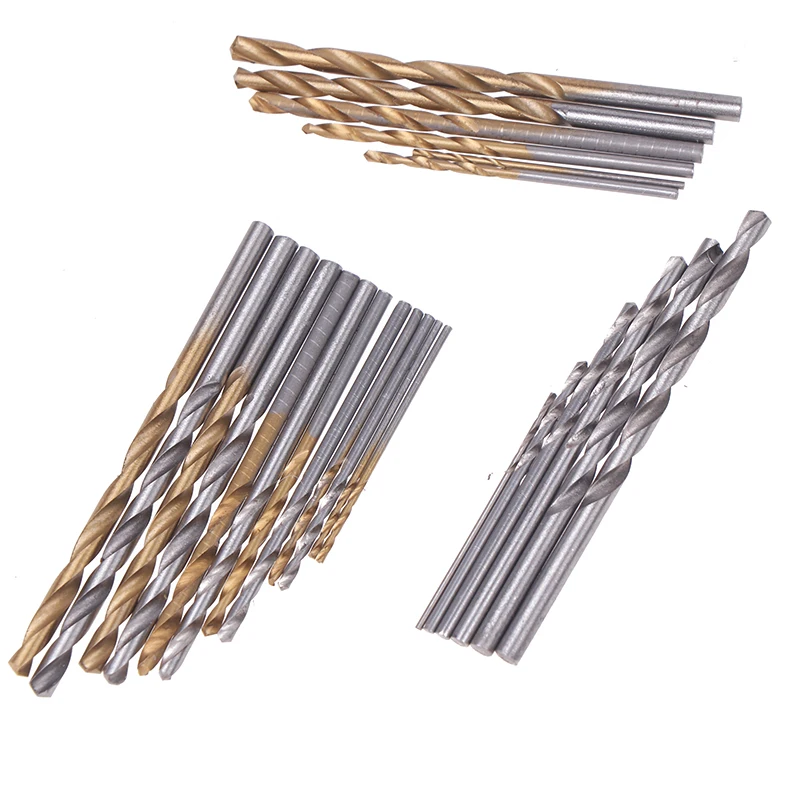 Set mata bor HSS lapis Titanium, 60/120 buah Diameter 1/1, 5/2/2, 2/3mm, mata bor HSS, mata bor kayu, batang lurus